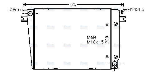 AVA Coolant Radiator BW2251
