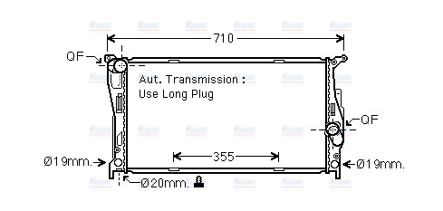 AVA Coolant Radiator BW2542