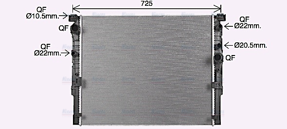 AVA Coolant Radiator BW2618