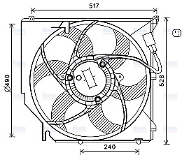 AVA Radiator Cooling Fan BW7520