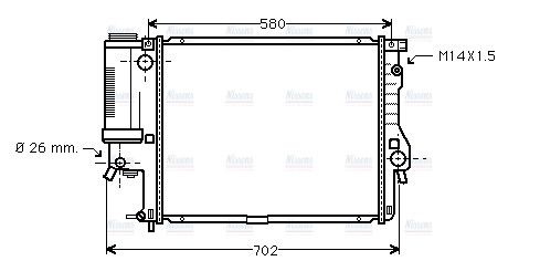 AVA Coolant Radiator BWA2186