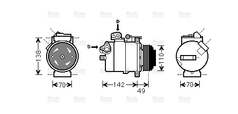 AVA Aircon Compressor BWAK389