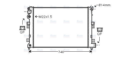 AVA Coolant Radiator CNA2089