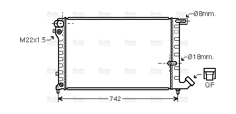 AVA Coolant Radiator CNA2148