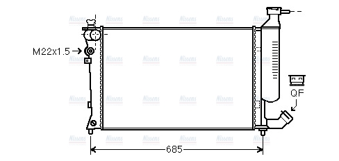 AVA Coolant Radiator CNA2155