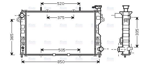AVA Coolant Radiator CRA2081