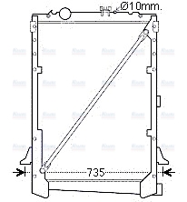 AVA Coolant Radiator DF2031