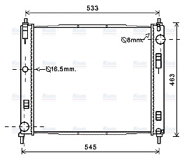 AVA Coolant Radiator DN2385