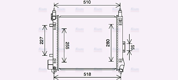 AVA Coolant Radiator DN2439