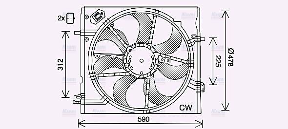 AVA Radiator Cooling Fan DN7535
