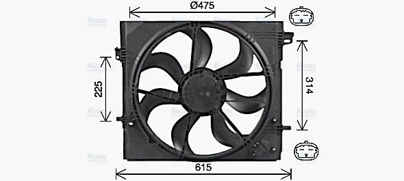 AVA Radiator Cooling Fan DN7540