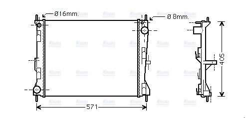 AVA Coolant Radiator DNA2235
