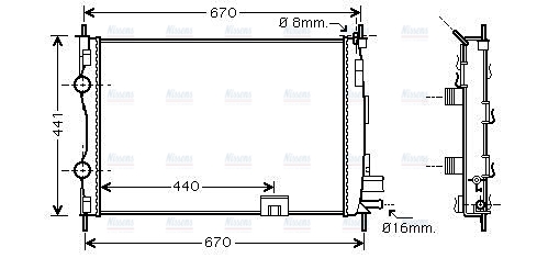 AVA Coolant Radiator DNA2287