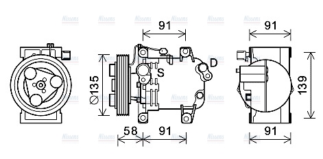 AVA Aircon Compressor DNK395