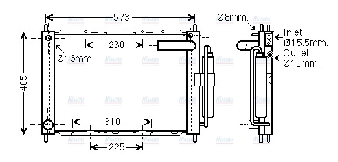 AVA Coolant Radiator DNM370
