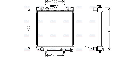 AVA Coolant Radiator DU2046