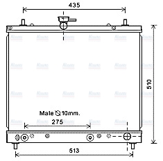 AVA Coolant Radiator DU2069