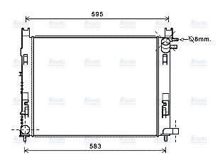 AVA Coolant Radiator DAA2008