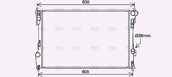 AVA Coolant Radiator FD2627