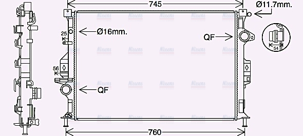 AVA Coolant Radiator FD2639