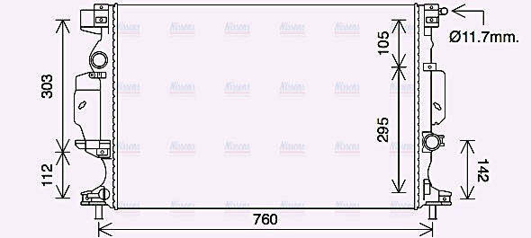 AVA Coolant Radiator FD2641
