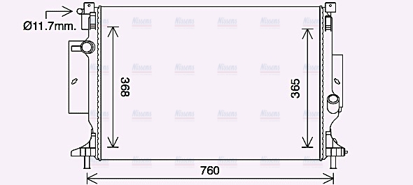AVA Coolant Radiator FD2643