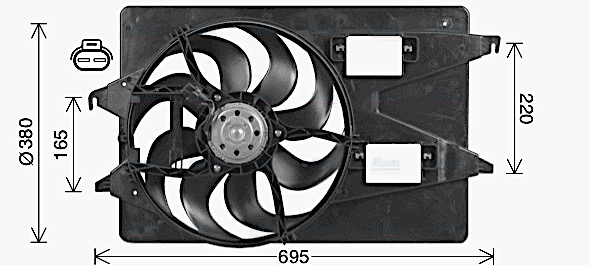 AVA Radiator Cooling Fan FD7555