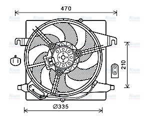 AVA Radiator Cooling Fan FD7567