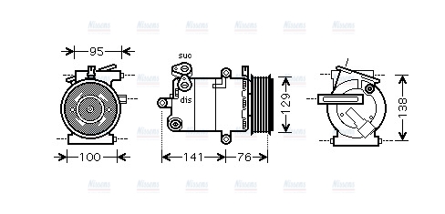 AVA Aircon Compressor FDAK417