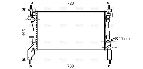 AVA Coolant Radiator FT2385