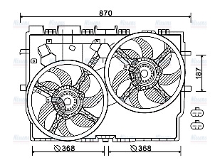 AVA Radiator Cooling Fan FT7583