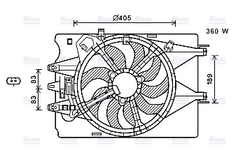 AVA Radiator Cooling Fan FT7602