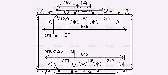 AVA Coolant Radiator HD2314