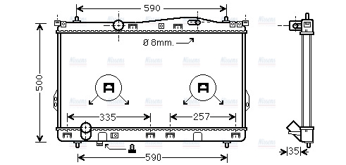 AVA Coolant Radiator HY2077