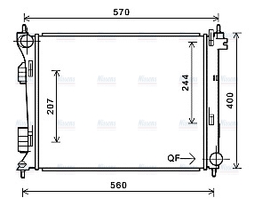 AVA Coolant Radiator HY2274