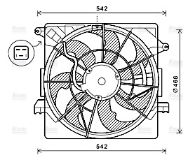 AVA Radiator Cooling Fan HY7550