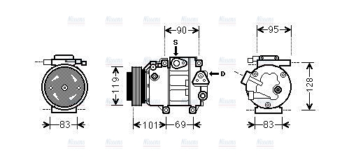 AVA Aircon Compressor HYAK237