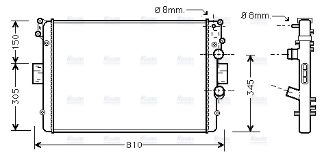 AVA Coolant Radiator IVA2049