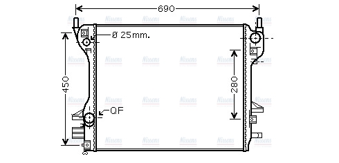 AVA Coolant Radiator JR2040