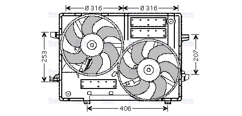 AVA Radiator Cooling Fan JR7501