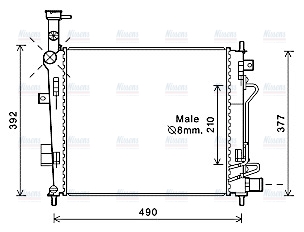 AVA Coolant Radiator KA2190