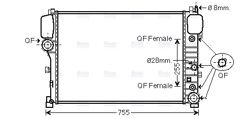 AVA Coolant Radiator MS2447