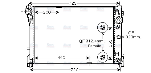 AVA Coolant Radiator MS2452