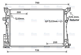 AVA Coolant Radiator MS2654