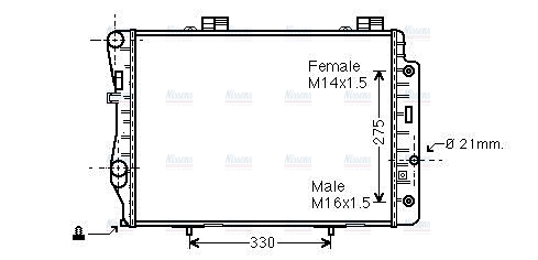 AVA Coolant Radiator MSA2173