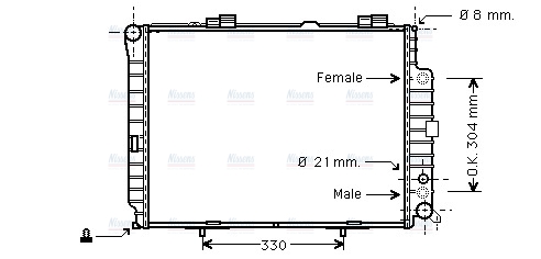 AVA Coolant Radiator MSA2208