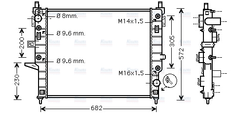 AVA Coolant Radiator MSA2271