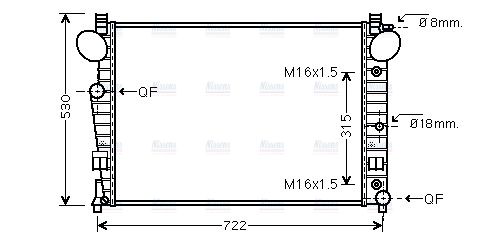 AVA Coolant Radiator MSA2301
