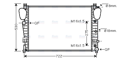 AVA Coolant Radiator MSA2306