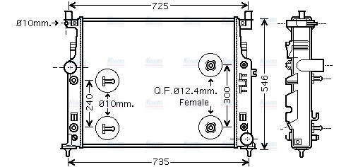 AVA Coolant Radiator MSA2436